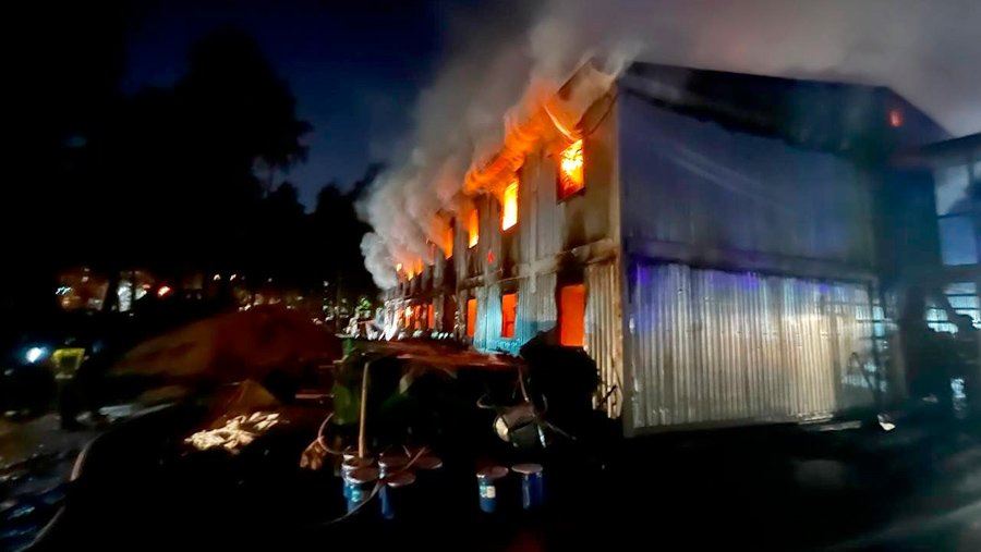 В результате пожара в Балашихе пострадали пять человек